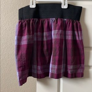Purple plaid skirt